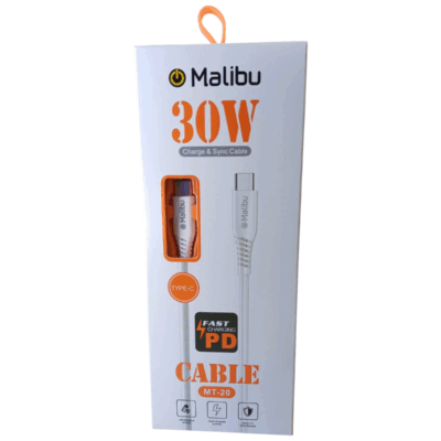CABLE TIPO C A C 30W MALIBU Carga Rapida