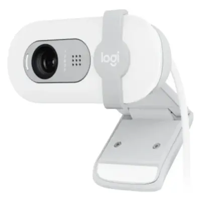 Camara Web Logitech Brio 100 Full Hd 1080p Para Zoom- Blanco Y Negro