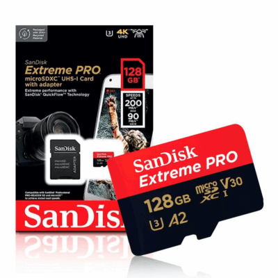 Memoria Micro Sd 128gb Sandisk Extreme Pro U3 V30 A2 200mb/s