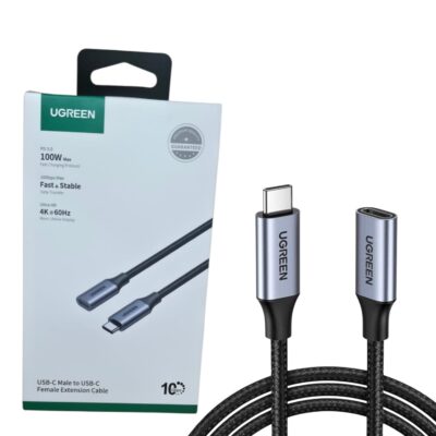 CABLE ALARGADOR TRENZADO USB-C MACHO a USB-C HEMBRA 1M US372