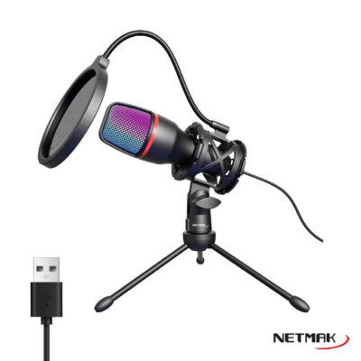 Micrófono streaming USB RGB NM-MS786