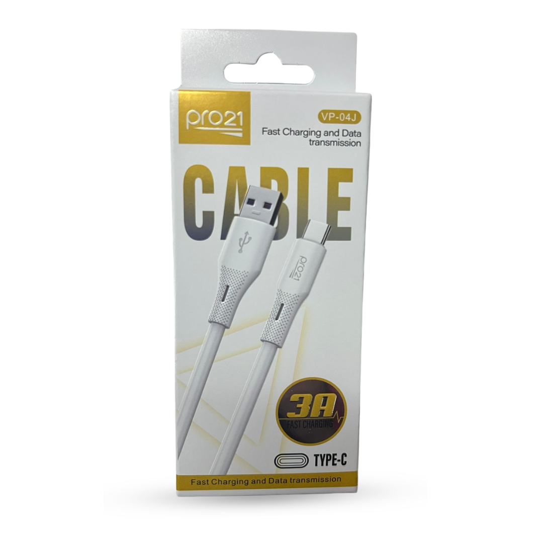 Cable Usb A Tipo-C 3A Carga rápido Pro21